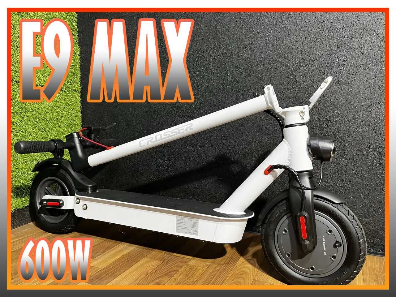 Електросамокат Crosser E9 MAX 600W, 36V, 15A 10 До 50 км 2024р Чорний