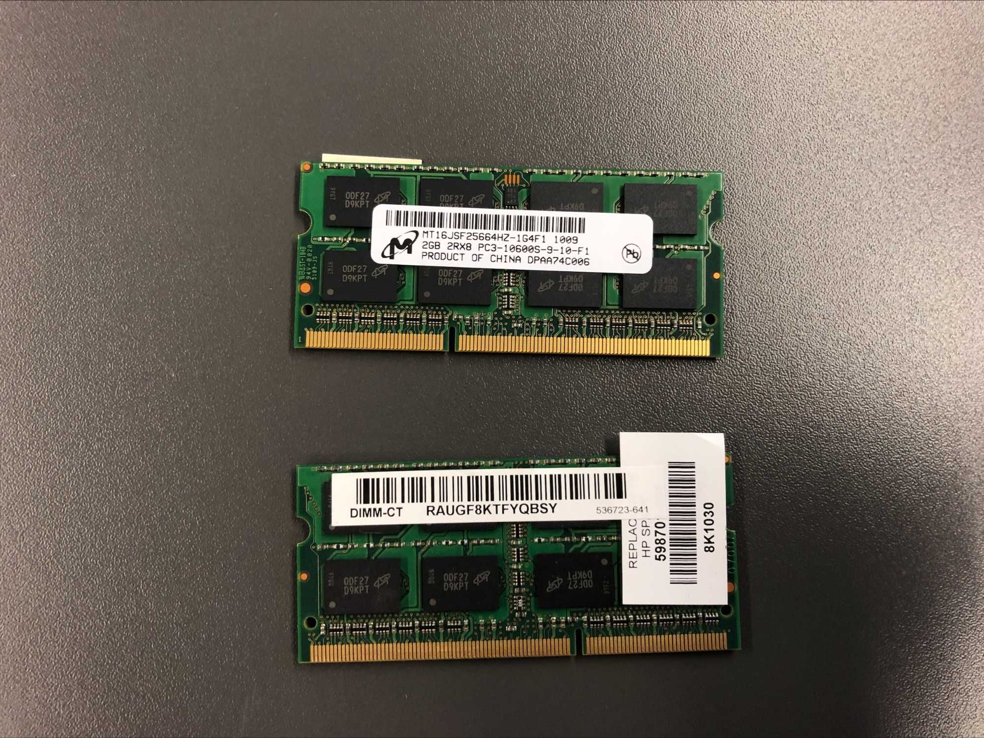 Memória RAM 2GB + 2GB - DDR3 1333 MHz