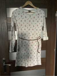 Sukienka midi szara we wzorek w wiśnie George 14-16 lat