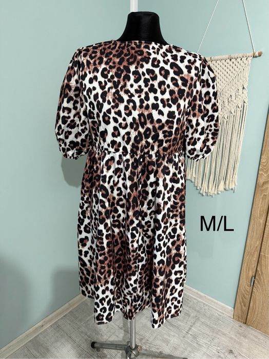 Sukienka pantera, panterka rozm. M ale też L komunia na lato elegancka
