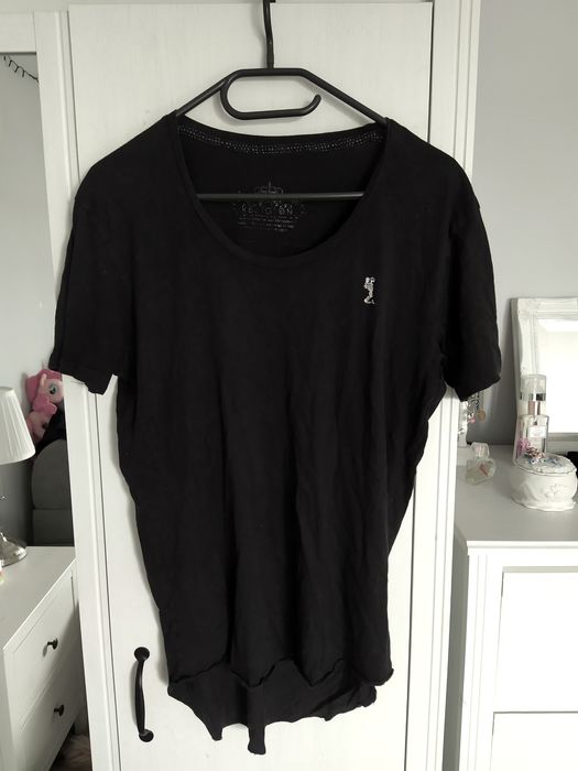 czarny męski luźny t-shirt goth M 38 religion