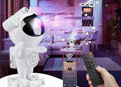 Nowy Projektor rzutnik głośnik astronauta lampka nocna bluetooth pilot