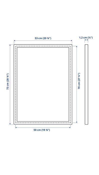 Ramka rama czarna ikea fiskbo 50 x 70