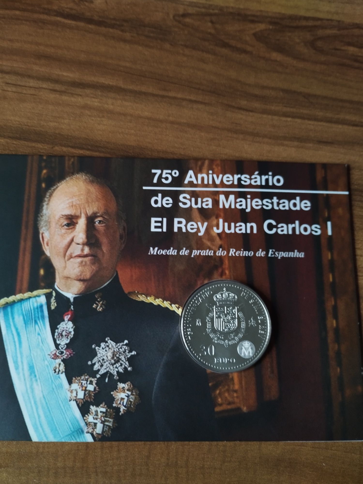 Moeda de prata 30 €, Rei Juan Carlos I, 2013, nova
