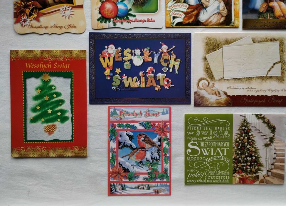 Kartki świąteczne Boże Narodzenie i Nowy Rok – zestaw 2