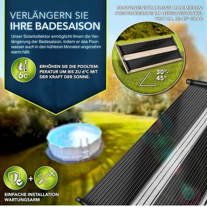 Zestaw kolektorów słonecznych do basenu tillex 120x500