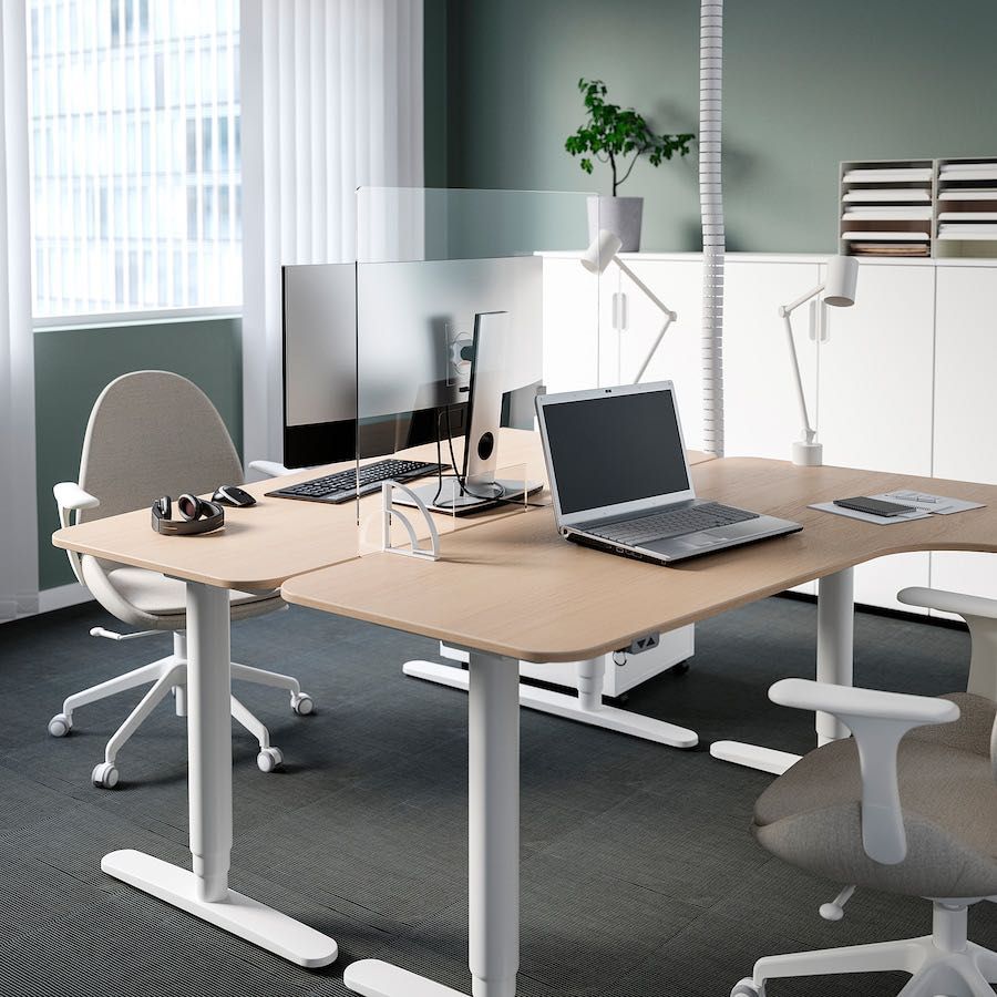 Ikea ANFALLSZON Ścianka do biurka pleksi przegroda 75x65 cm