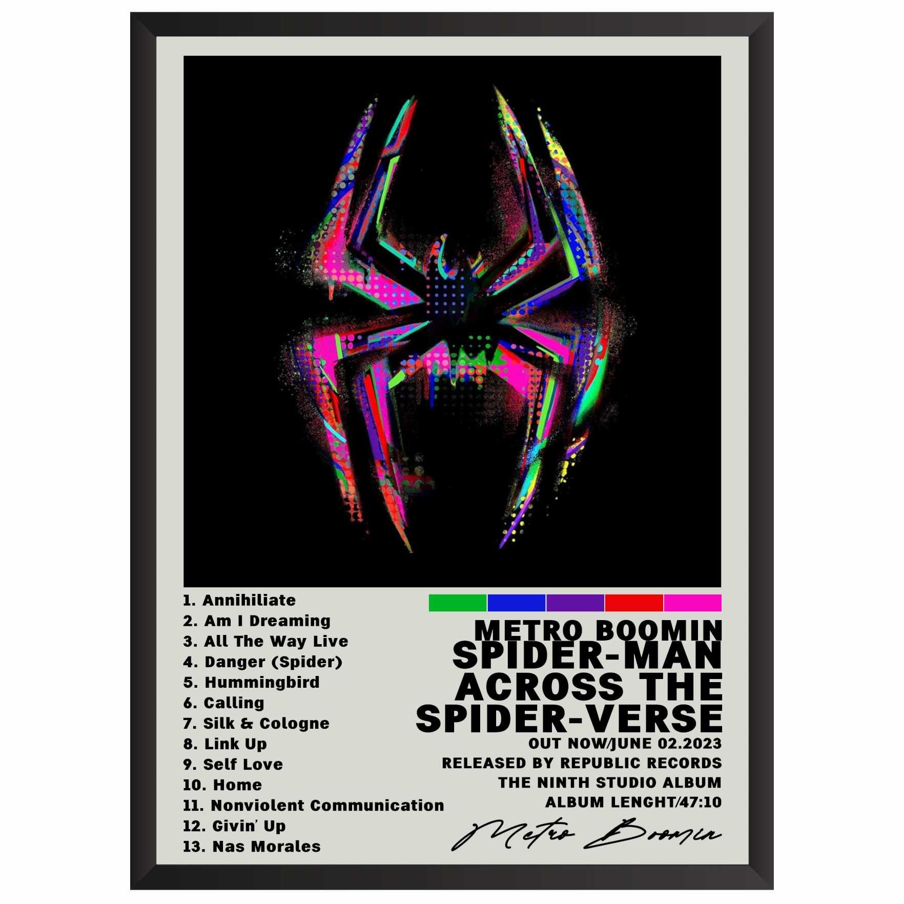 Metro Boomin Spider-man Across Plakat Obraz z albumem prezent