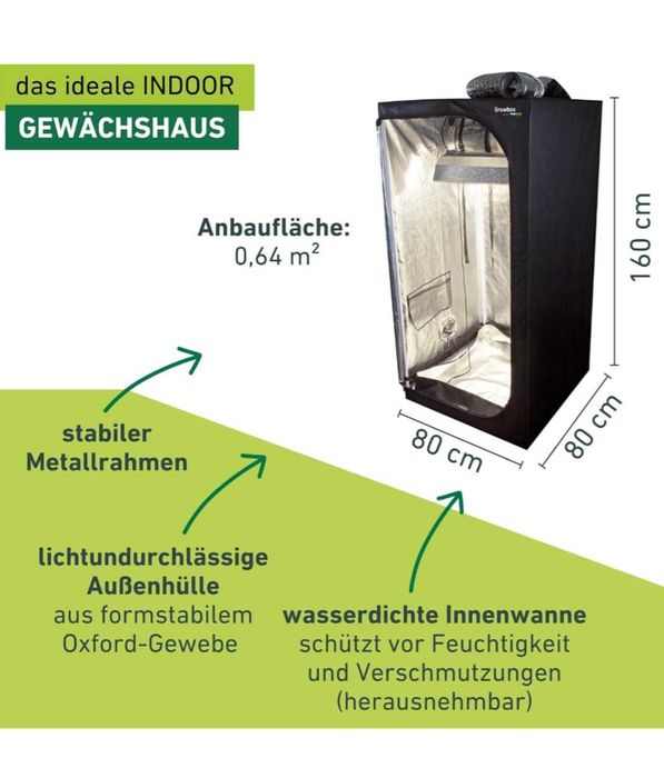 Zestaw growbox 80x80x160