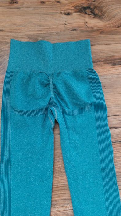 Legginsy 36 S SHEIN nowe sportowe push upi turkusowe fitness siłownia