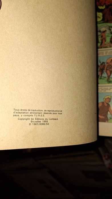 Tounga et le dieu feu e Aidans 1968 journal Tintin