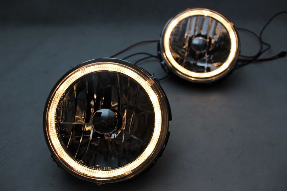 Lampy reflektory przednie przód VW GOLF 1 I 74-83 RINGI ANGEL EYES !