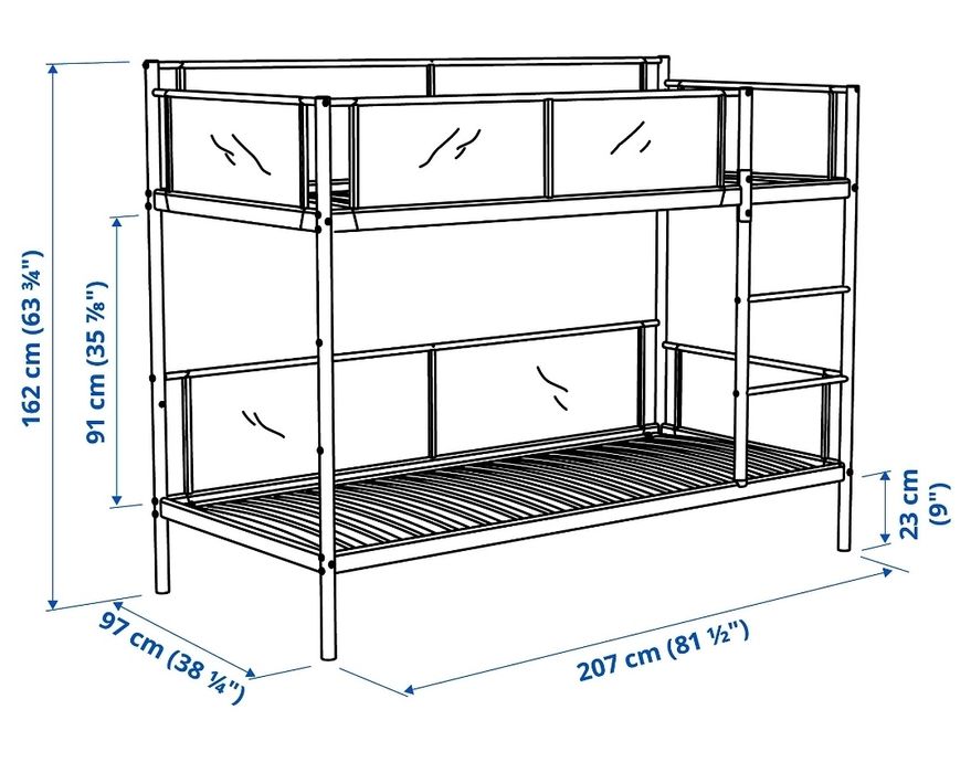Łóżko piętrowe Ikea Vitval