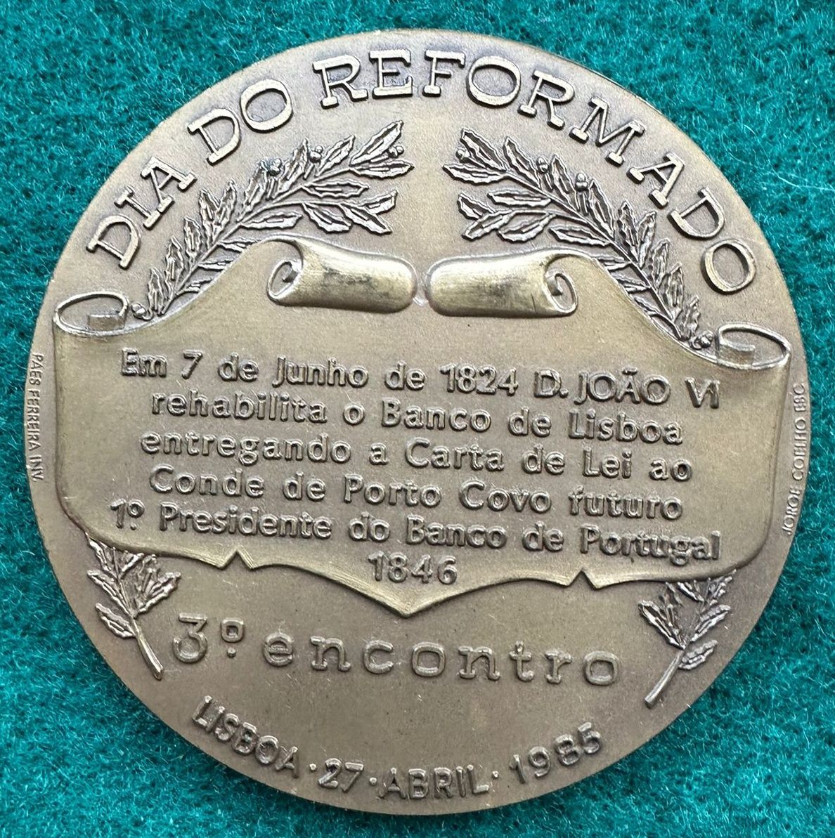 Medalha comemorativa em bronze