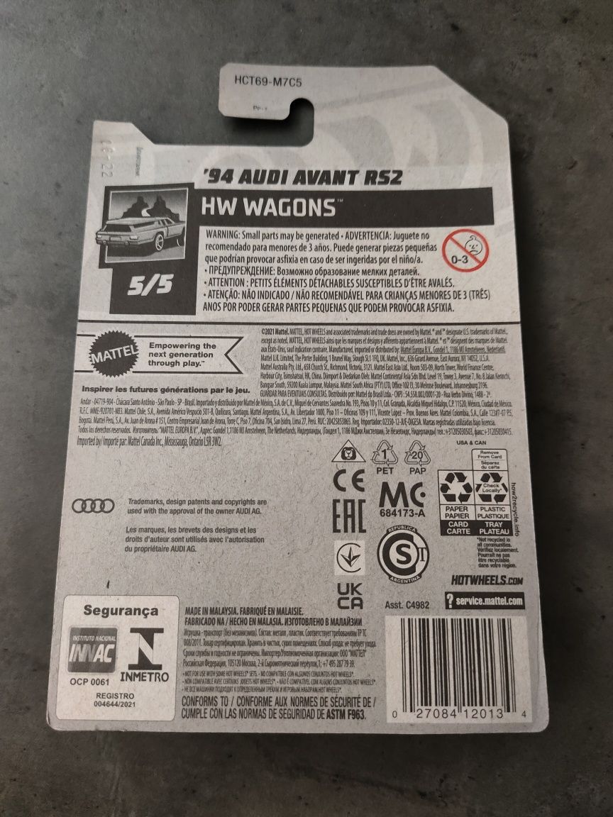 '94 Audi Avant RS2 Quattro Long Card 80 B4 Sport Wagons Hot Wheels