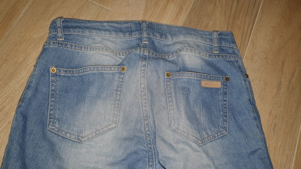 Jeansy Zara Basic z suwakami r.38