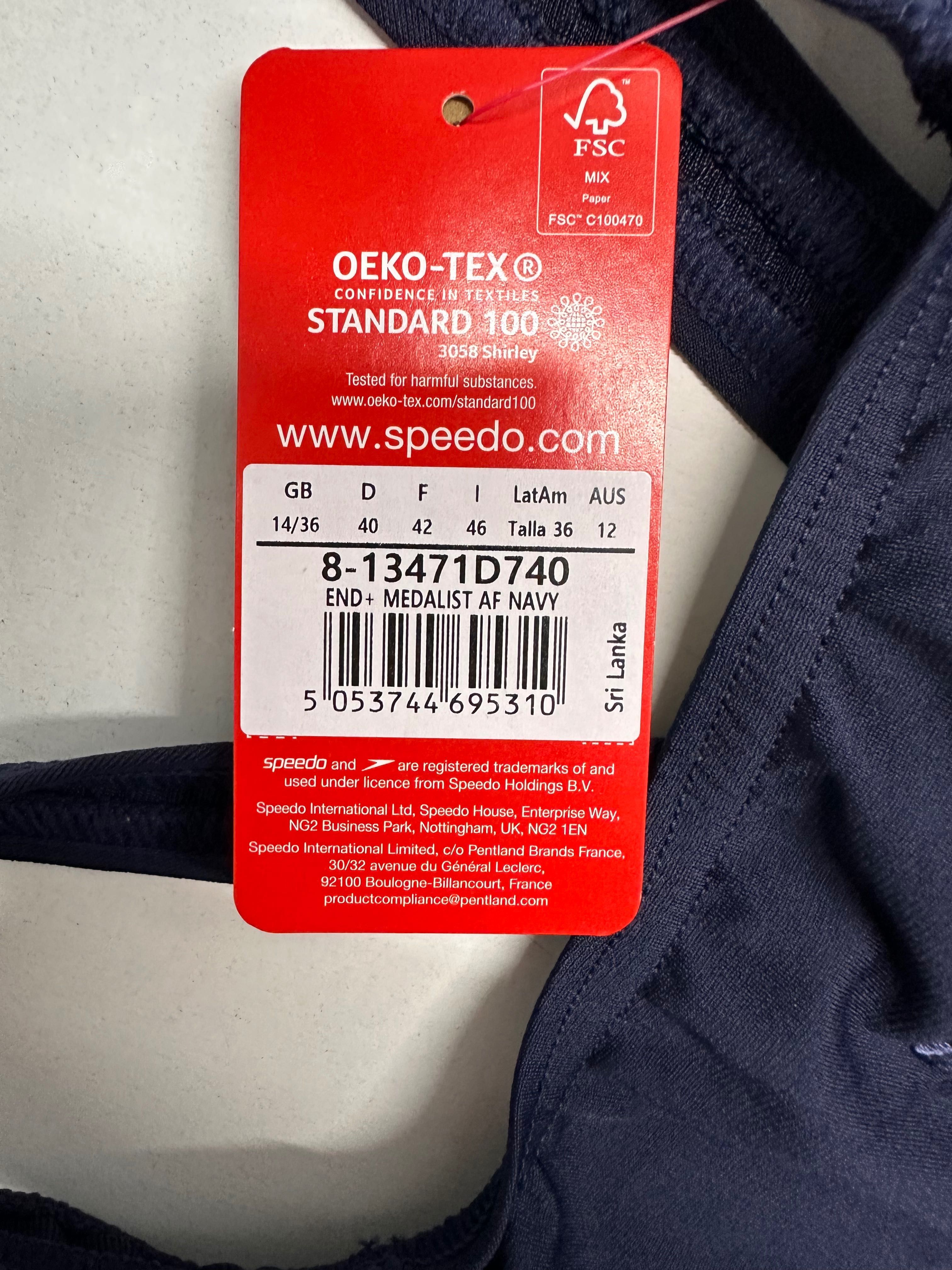 Speedo strój kąpielowy jednoczęściowy niebieski rozmiar 40 P19A35