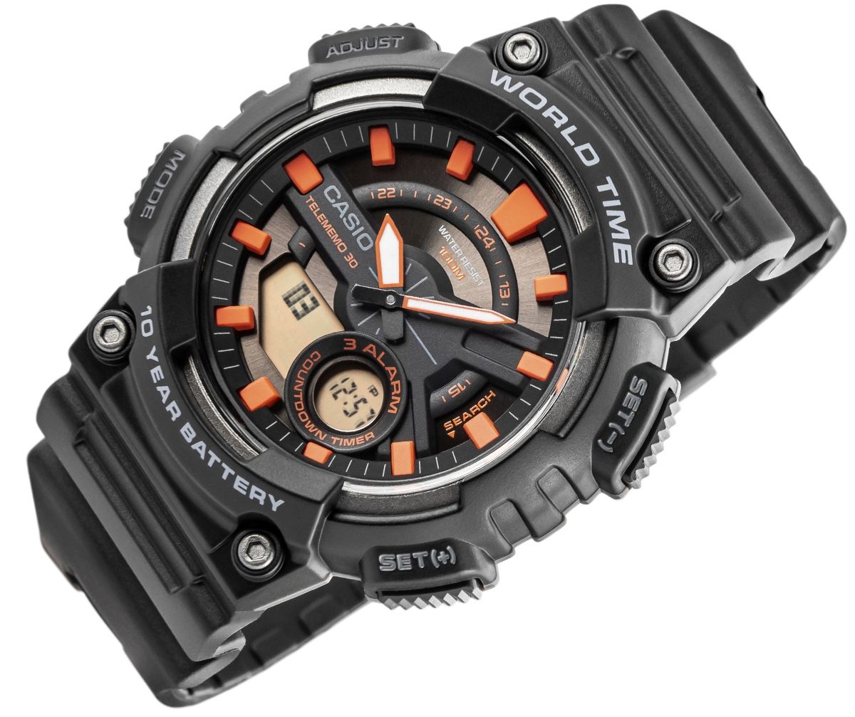 zegarek męski casio gerton aeq-110w-1a2vdf + box