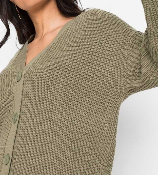 Sweter zielony rozpinany R 38