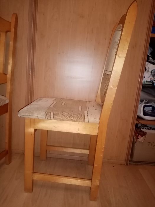 Komplet 3-ch krzeseł drewnianych- buk