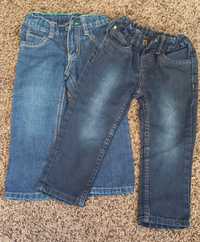 2 pary Jeansowe spodnie chłopięce rozmiar 92