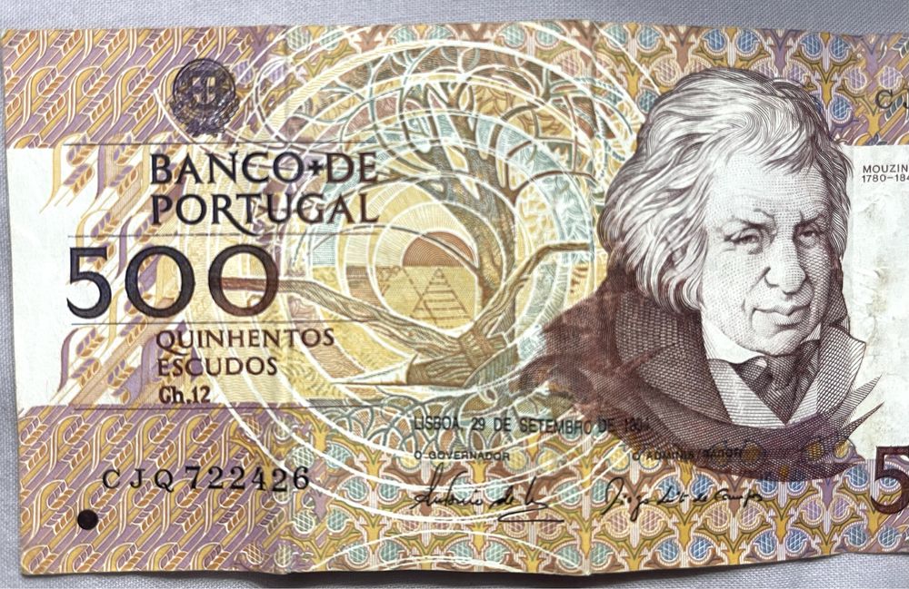 Nota de 500 escudos “1994” Mouzinho da Silveira