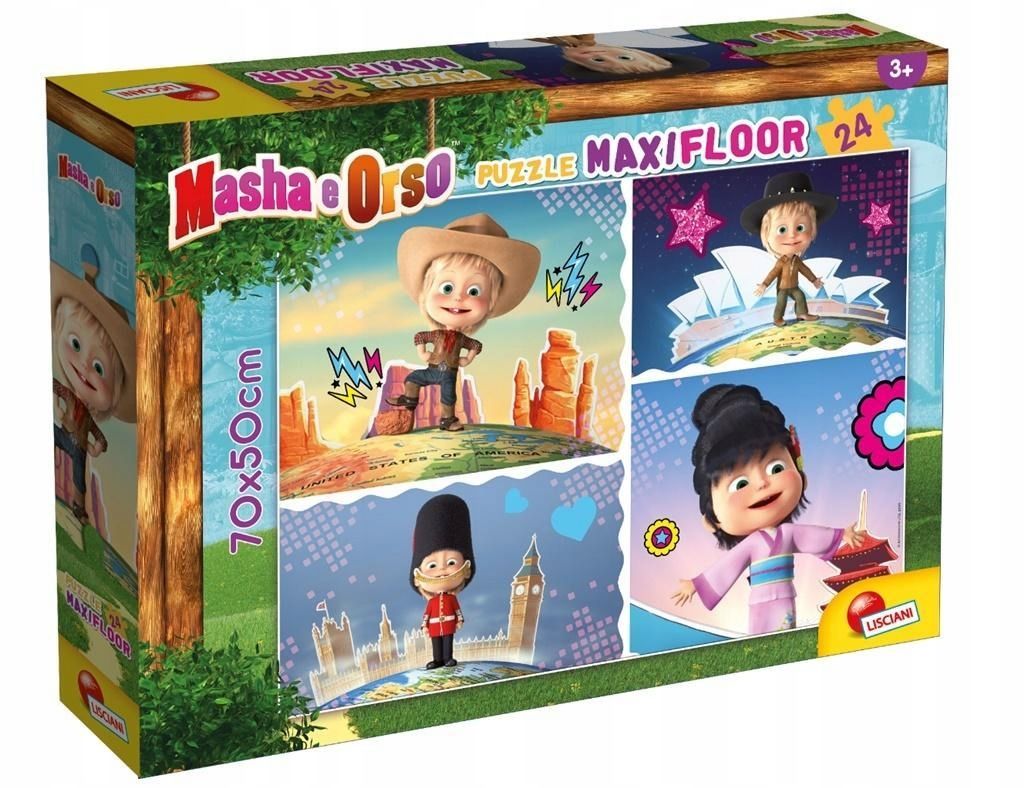 Puzzle Podłogowe Maxi 24 Masza I Niedźwiedź 1