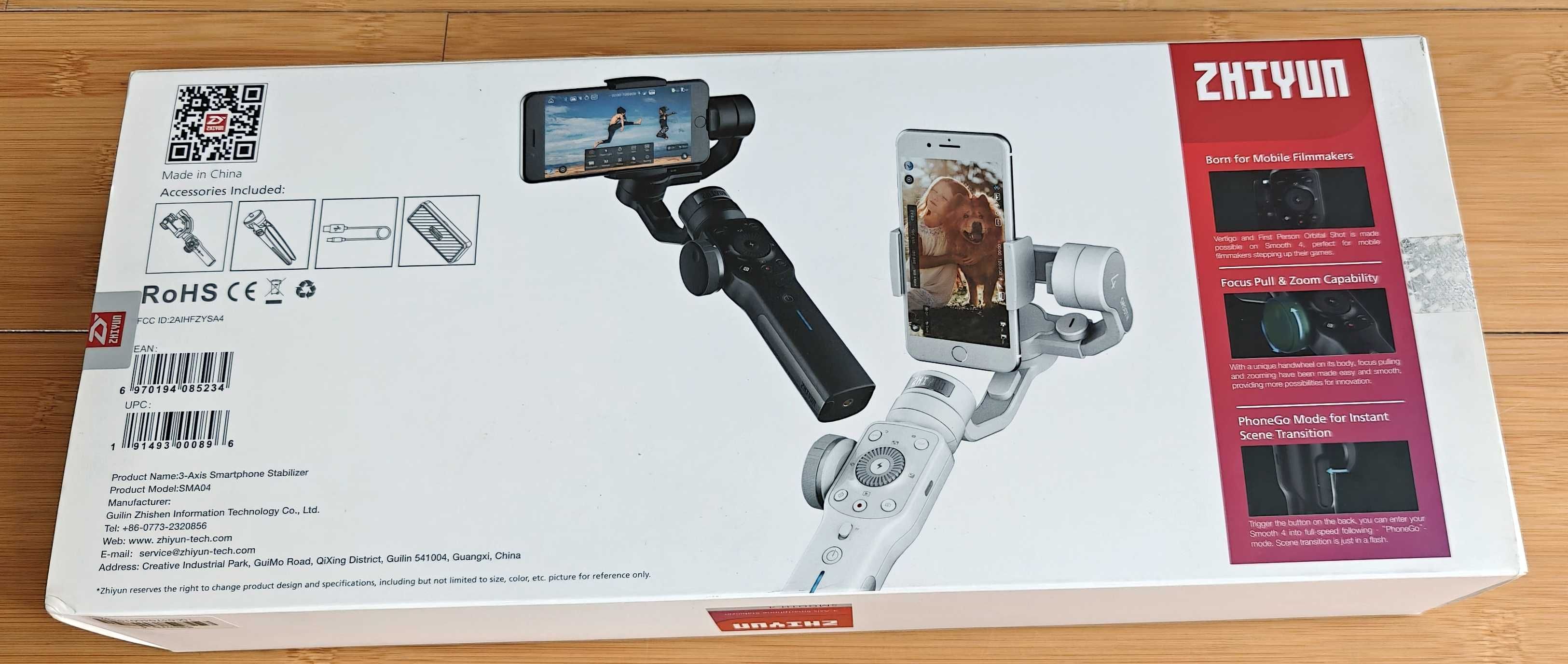 Gimbal Zhiyun Smooth 4 Biały NIOGDY nie używany! Stan IDEALNY!!!