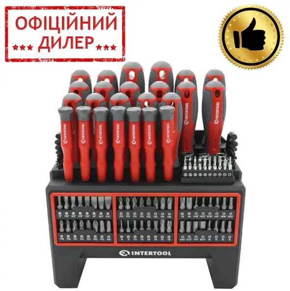 Набор отверток с комплектом насадок INTERTOOL VT-3372 (114 ед, Cr-V)