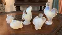 Esculturas em pasta de vidro francesas, vidro Sabino