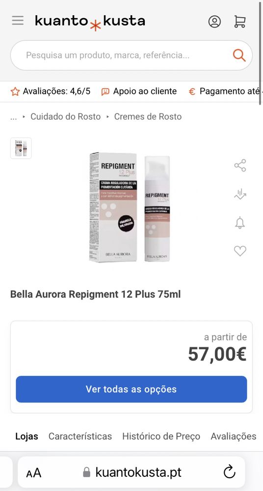 Creme Bella Aurora Repigment 12 Plus para VITILIGO - SELADO