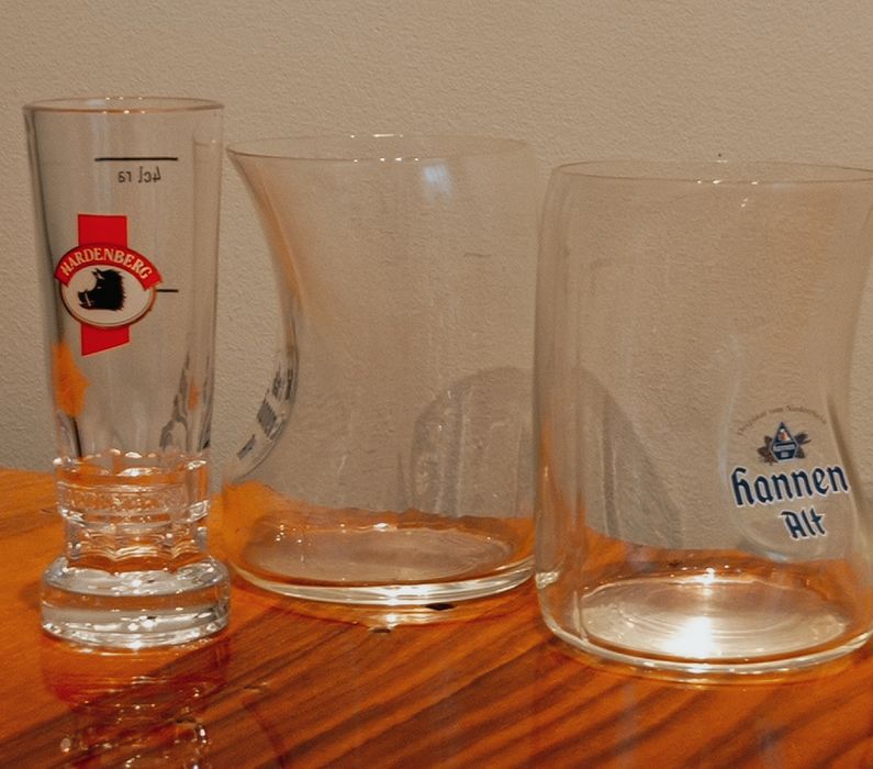 Kolekcja szklanek do piwa i alkoholi