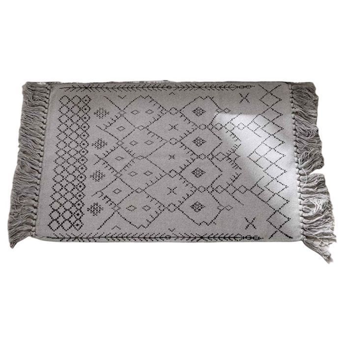 Wycieraczka dywan z frendzlami szaro-czarny 60x90c