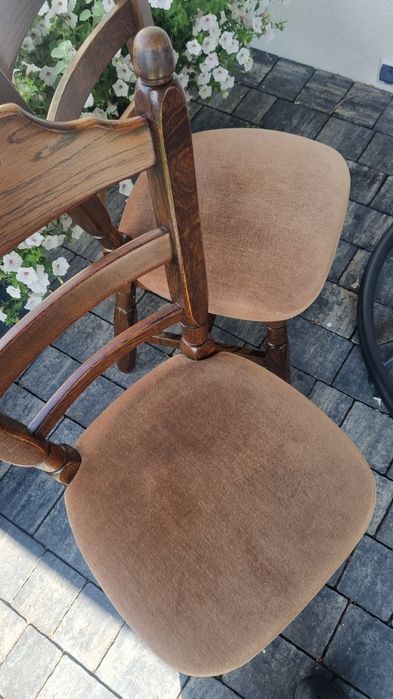 Drewniane klasyczne krzesło 4szt komplet  retro  kuchnia jadalnia