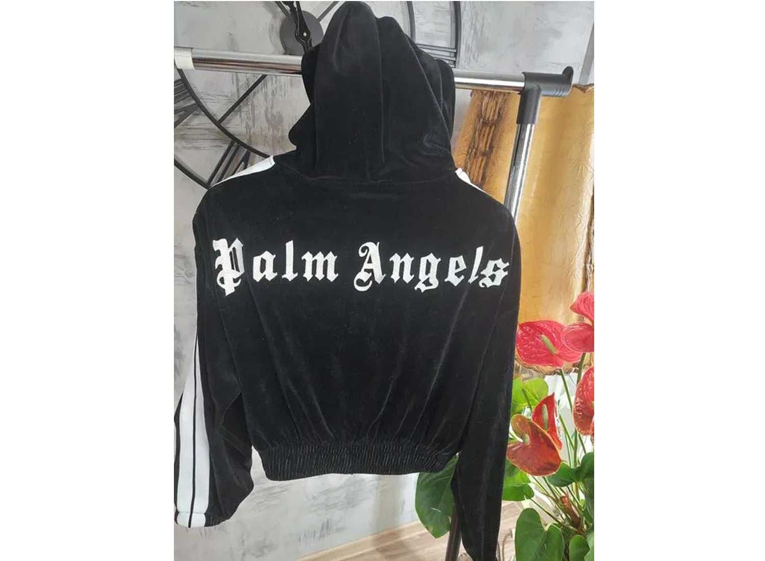 Bluza z napisem Palm Angels welurowa atrakcyjna roz  około 40 /42