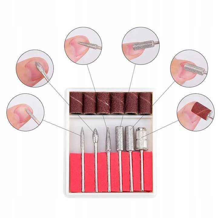 Frezarka do paznokci manicure pedicure 65w profesjonalna mocna + frezy