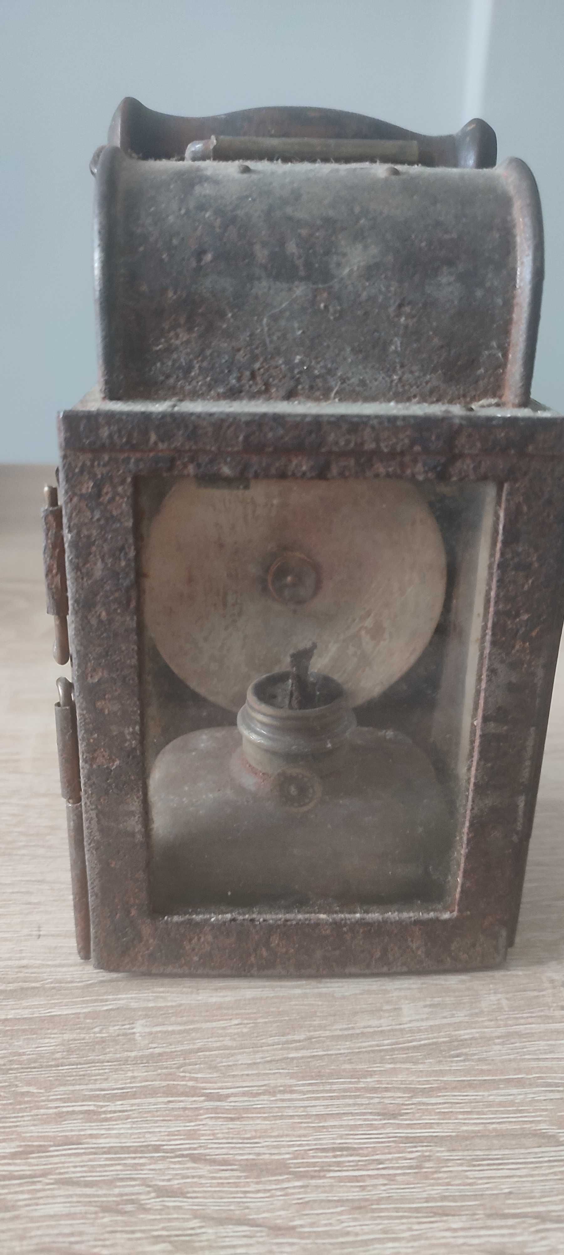 Piękna Stara lampa kolejowa z sygnaturą