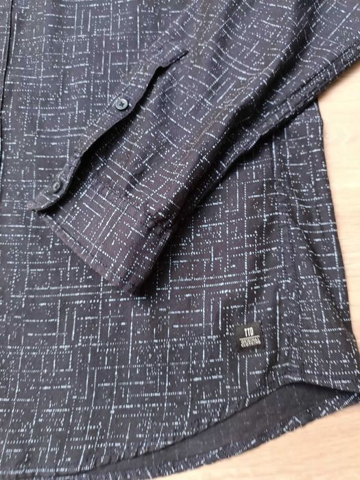 Wzorzysta koszula długi rękaw kołnierzyk kieszonka 'Tom Tailor' XL