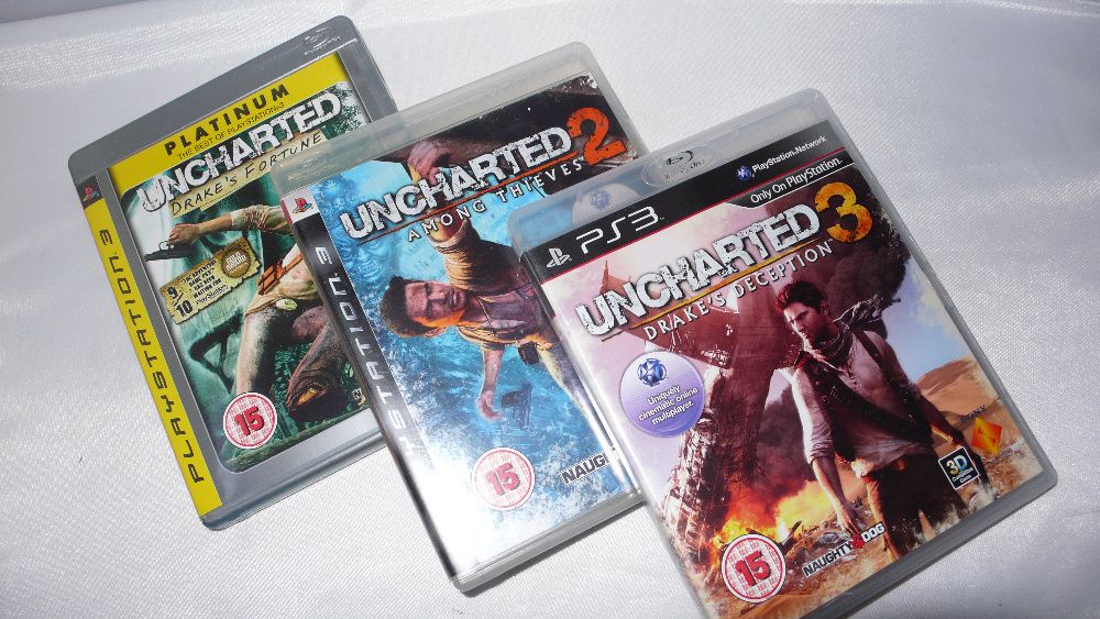 Zestaw 3 części Uncharted 1,2,3 PS3 Playstation3 Playstation 3