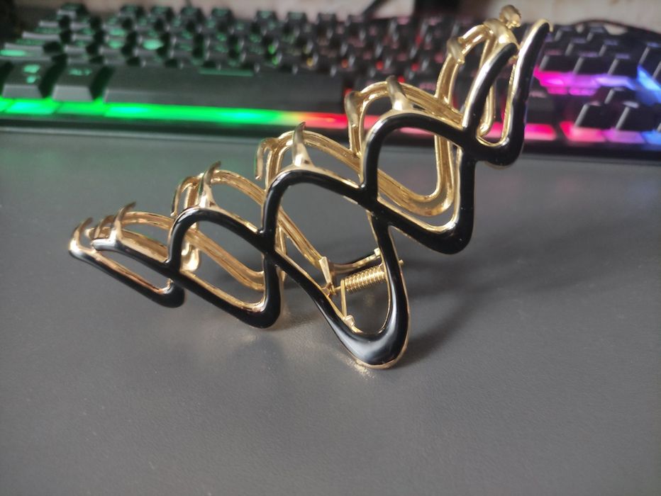 Великий металевий зажим для волосся, новий