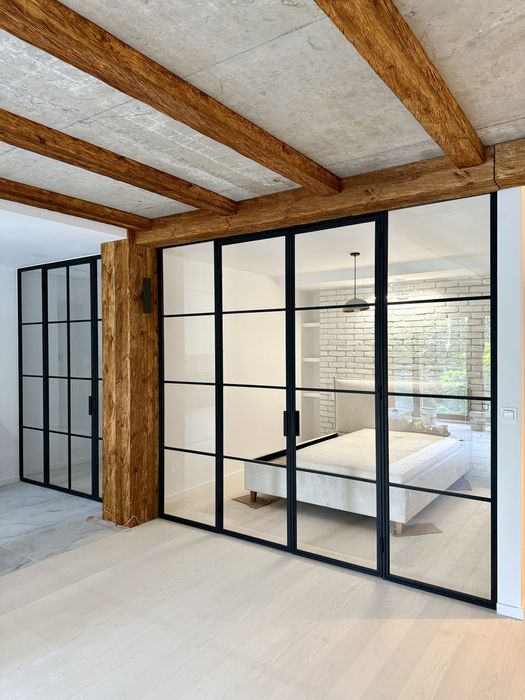 Drzwi Loftowe.  Ścianki działowe  . Wyroby Loftowe . Lustro Loft