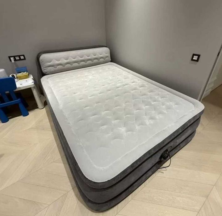 ‼️ Надувне ліжко Intex двоспальне 203×152×48 | Матрац Ліжко з насосом