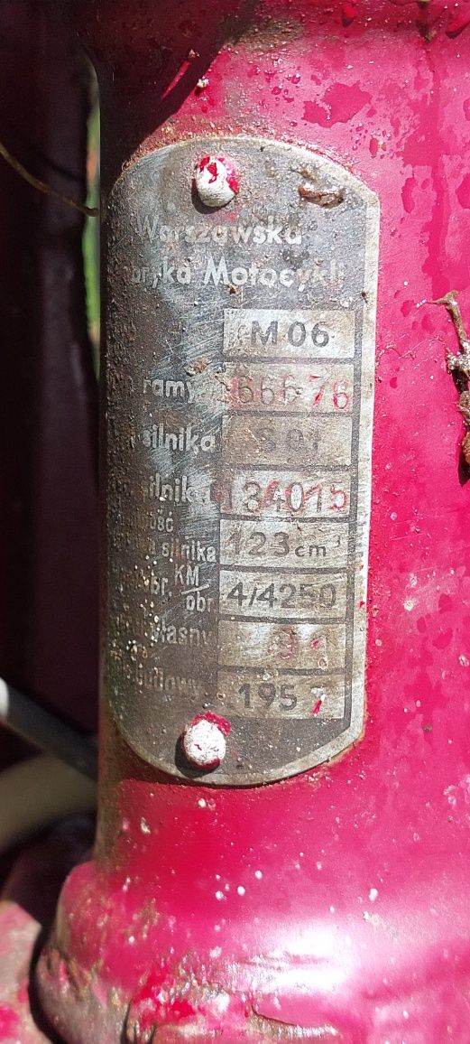 WFM WSK M06 1957 r. z papierami
