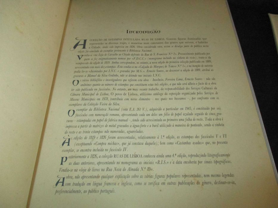 Livro Ruas de Lisboa 1826 Edições Inapa + 4 estampas