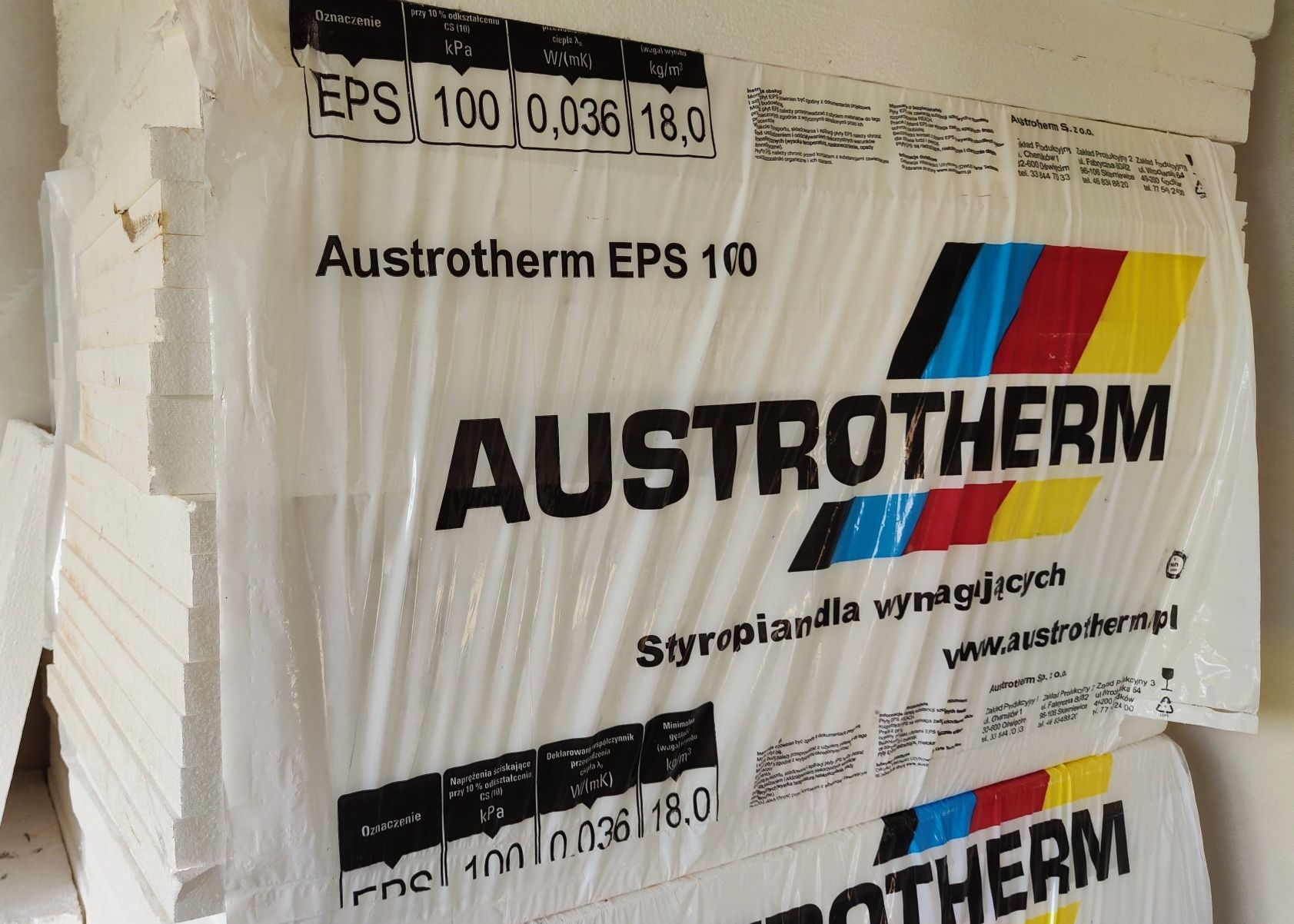 Styropian AUSTROTHERM EPS 100 podłoga 036 3cm i 5cm