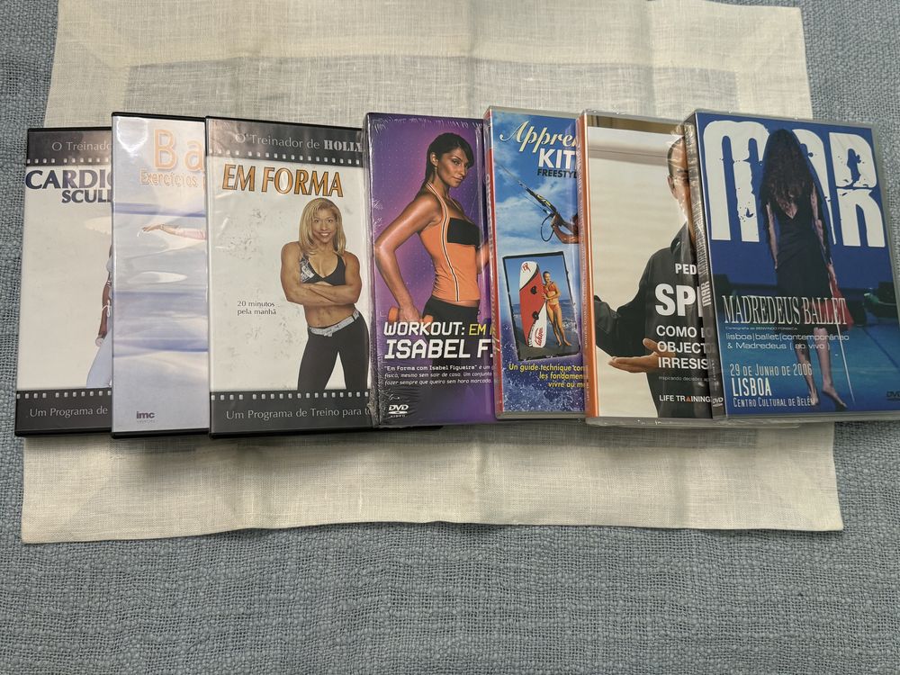 Pack de dvds diversos maioritariamente de fitness