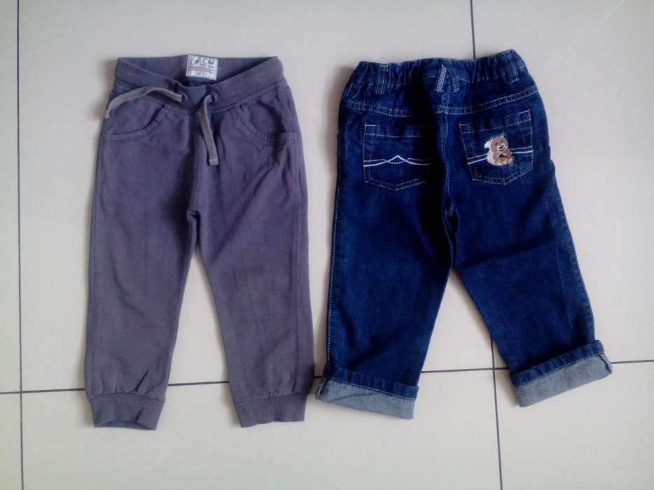 Nowe Jeansy z c&a r. 86cm plus gratis spodnie dresowe ze smyka