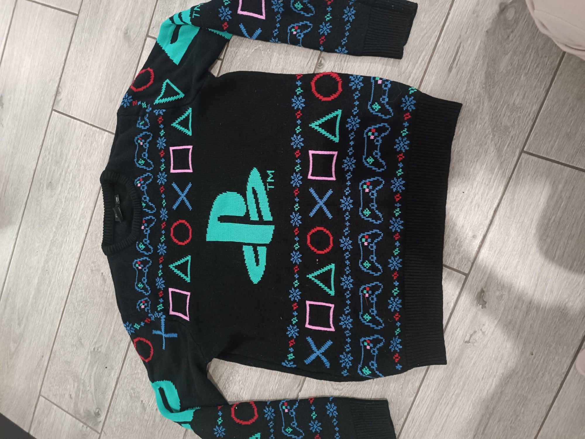 PlayStation christmas jumper Sony sweter świąteczny L Primark