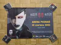 Marilyn Manson Poznań 2003 koncert oryginalny plakat unikat 100x70 cm