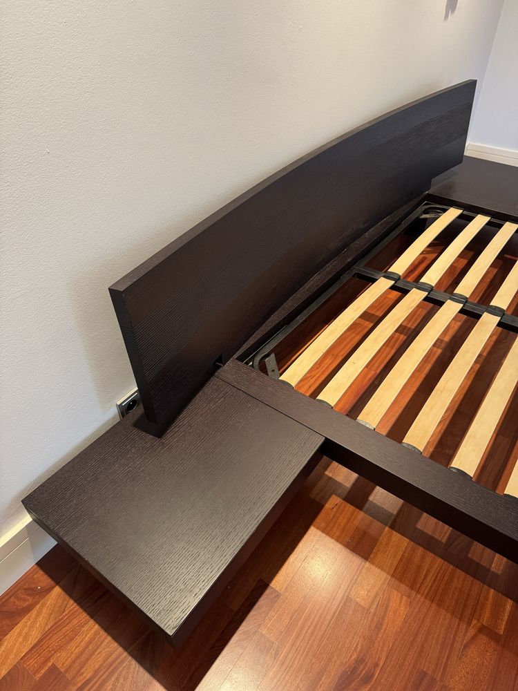 Łozko Drewniane 160x200 w Stylu Loft